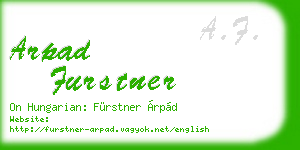arpad furstner business card